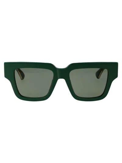Bottega Veneta Sunglasses In 003 Green Crystal Green