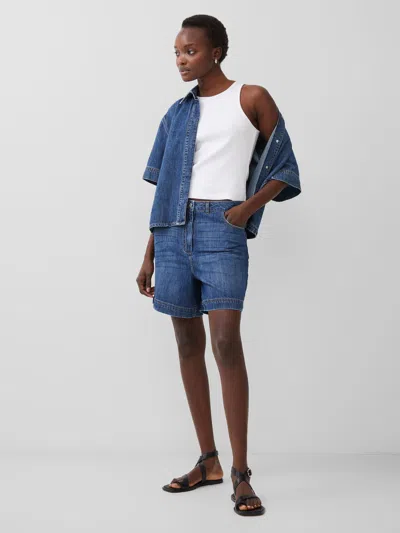 French Connection Finley Denim Shorts Vintage In Blue