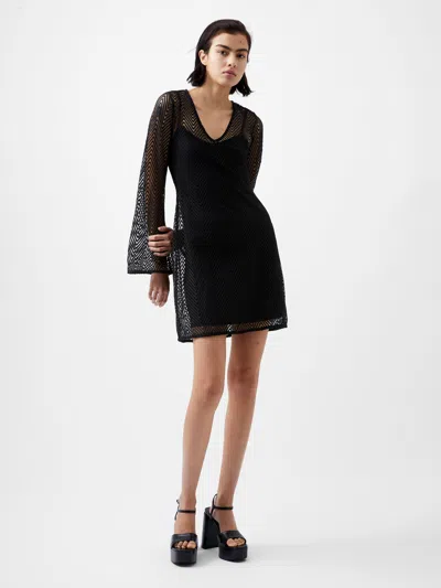 French Connection Rudy Textured Dress Black