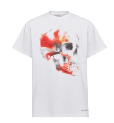 Alexander Mcqueen T-shirts And Polos In White/red/black