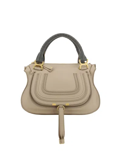 Chloé Marcie Handbag In Floral Grey