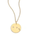 BARE Constellations Aries Diamond & 18K Yellow Gold Pendant Necklace