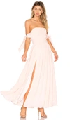 FAME AND PARTNERS X REVOLVE SANDRA MAXI DRESS IN PALE LINK,RV1023