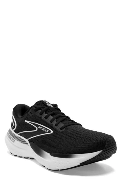 Brooks Glycerin Gts 21 Running Shoe In Black/grey/white