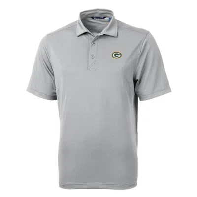 Cutter & Buck Gray Green Bay Packers Big & Tall Virtue Eco Pique Recycled Polo