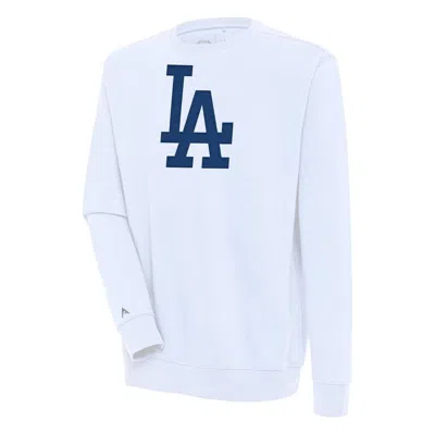 Antigua White Los Angeles Dodgers Victory Pullover Sweatshirt