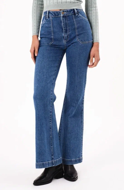 Rolla's East Coast Flare Jeans In Mid Vintage Blue
