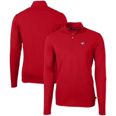 Cutter & Buck Red Toronto Blue Jays Virtue Eco Pique Recycled Quarter-zip Pullover Top