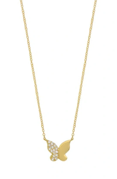 Bony Levy Pavé Diamond Butterfly Pendant Necklace In 18k Yellow Gold