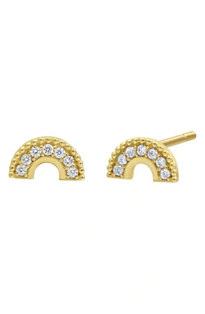 Bony Levy Diamond Rainbow Stud Earrings In 18k Yellow Gold