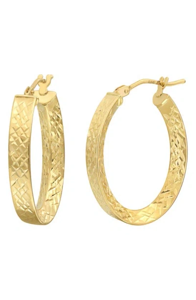 Bony Levy 14k Gold Textured Hoop Earrings In 14k Yellow Gold
