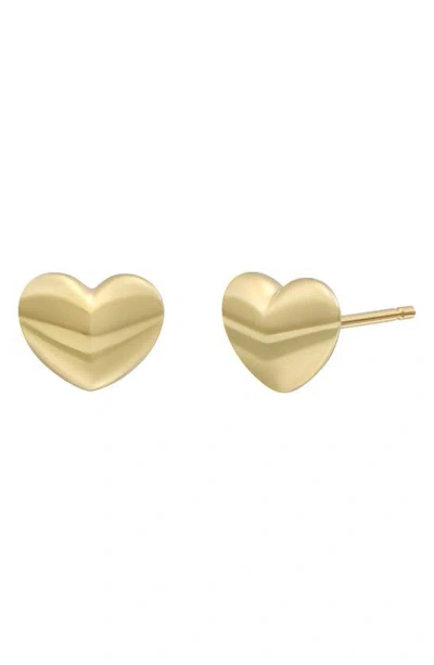 Bony Levy 14k Gold Heart Stud Earrings In 14k Yellow Gold