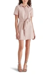 Steve Madden Women's Jolene Faux-leather Snap-front Dress In Rose Taupe