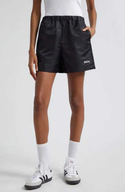 Sporty And Rich Good Health Nylon Shorts In Black White