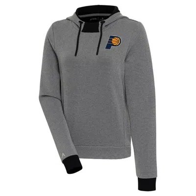 Antigua Black Indiana Pacers Axe Bunker Tri-blend Pullover Hoodie