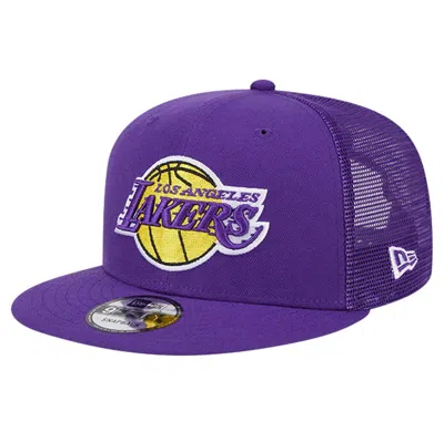 New Era Purple Los Angeles Lakers Evergreen Meshback 9fifty Snapback Hat