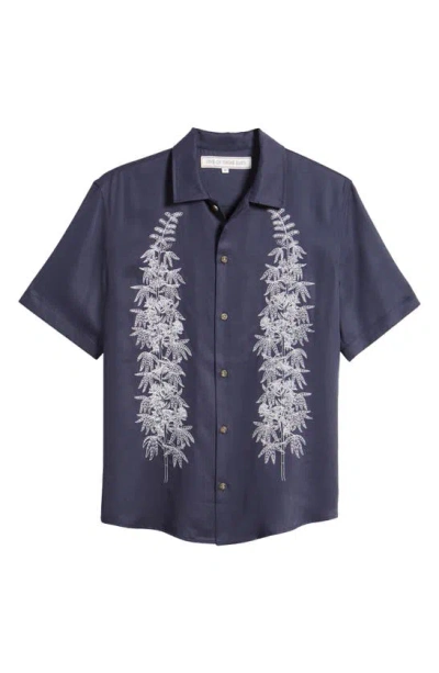 One Of These Days Stocks Camp Shirt In Navy