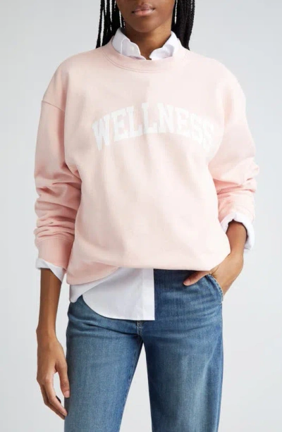 Sporty And Rich Wellness Cotton Graphic Sweatshirt In Ballet
