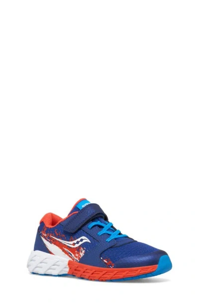 Saucony Kids' Wind A/c 2.0 Sneaker In Navy/ Red/ Whi