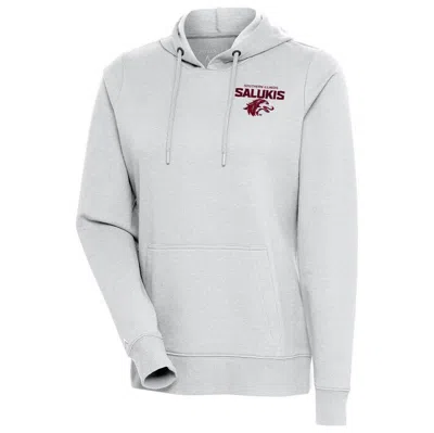 Antigua Heather Gray Southern Illinois Salukis Action Pullover Hoodie