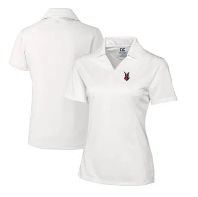 Cutter & Buck White Indianapolis Indians Cb Drytec Genre Textured Solid Polo