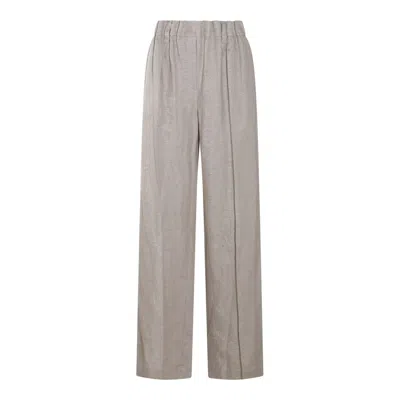 Brunello Cucinelli Light Grey Linen Pants