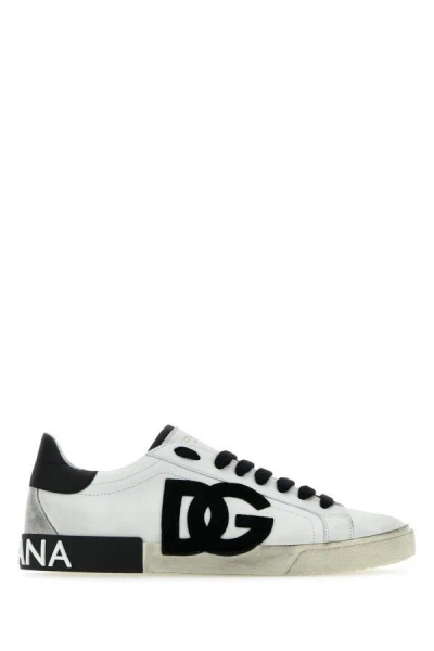 Dolce & Gabbana Portofino Sneakers - Dolce&gabbana - Leather - Black/ White