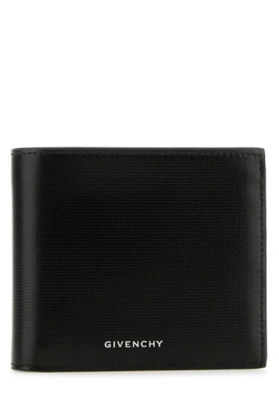 Givenchy Man Black Leather Wallet In Multicolor