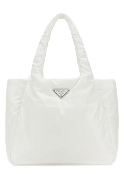 Prada Woman White Nylon Handbag