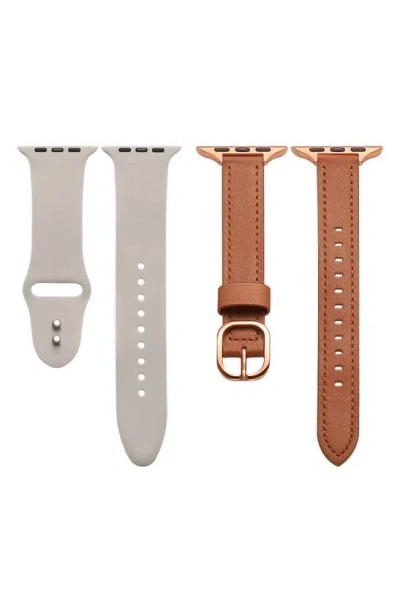 The Posh Tech Assorted 2-pack Apple Watch® Watchbands In Brown / Starburst
