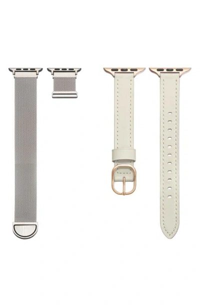 The Posh Tech Assorted 2-pack Apple Watch® Watchbands In White / Starburst
