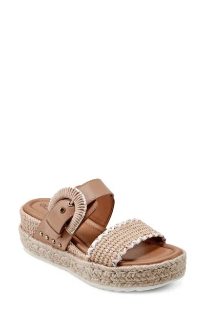 Earth Colla Espadrille Wedge Sandal In Light Green,natural