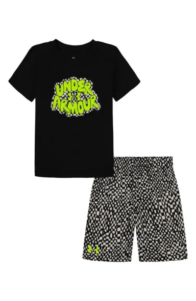 Under Armour Kids' Performance Graphic T-shirt & Shorts Set In Black