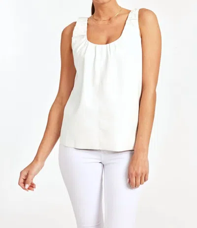 Dolce Cabo Vegan Leather Top In White