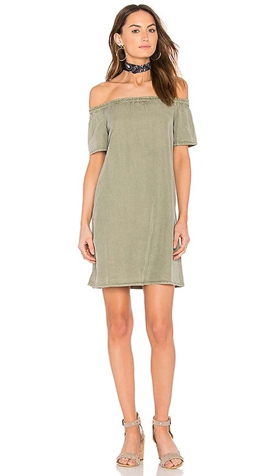 Ag The Harley Off The Shoulder Dress In Green
