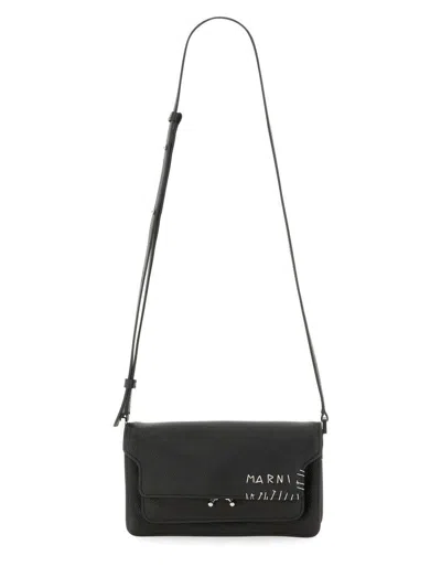 Marni Soft E/w "trunk" Bag In Black