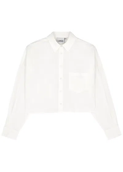 Lmnd Chiara Cropped Button-front Shirt In White
