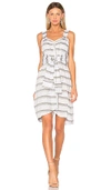 DEREK LAM 10 CROSBY TIE FRONT STRIPE DRESS,TS73504BS