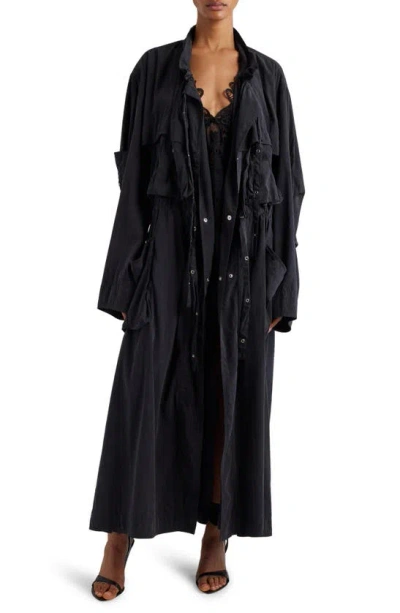 Isabel Marant Garance Oversize Trench Coat In Black  