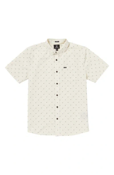 Volcom Stone Marcos Short Sleeve Button-up Shirt In White