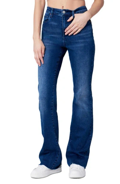 Blanknyc Hoyt Raw Hem Mini Bootcut Jeans In Get Rolling