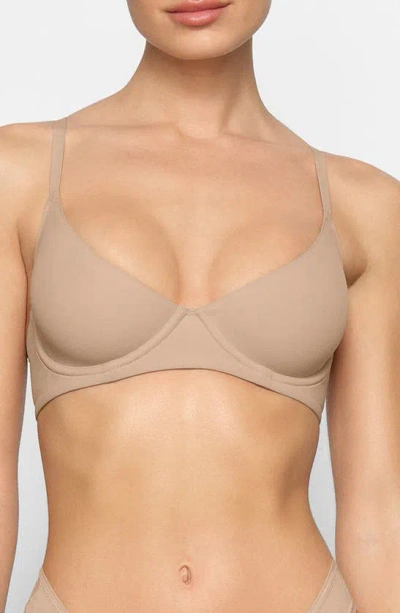 Skims Fits Everybody Unlined Underwire Demi Bra In Clay