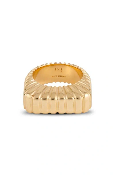 Ivi Los Angeles Gaia Signet Ring In Yellow Gold