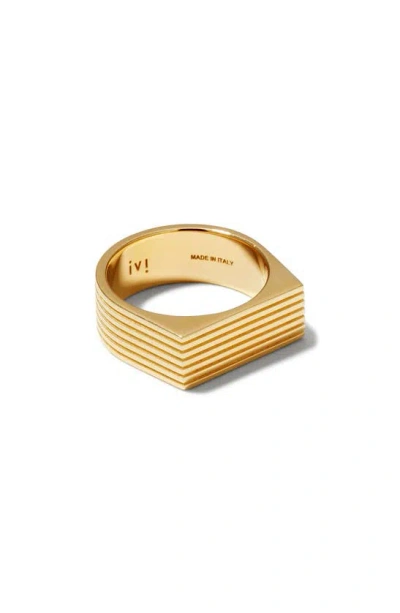 Ivi Los Angeles Aurelia Signet Ring In Yellow Gold