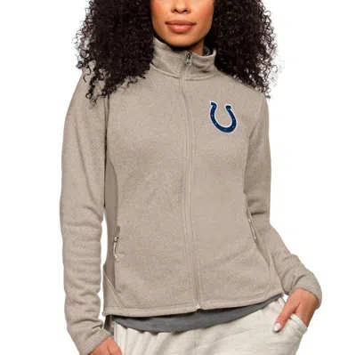 Antigua Oatmeal Indianapolis Colts Course Full-zip Jacket