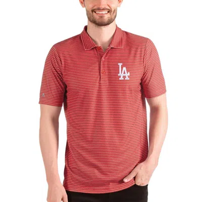 Antigua Red/white Los Angeles Dodgers Esteem Polo