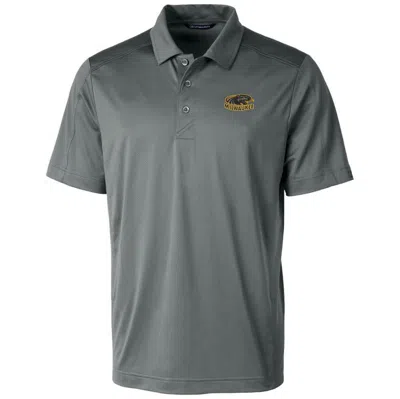 Cutter & Buck Gray Wisconsin-milwaukee Panthers Big & Tall Prospect Textured Polo