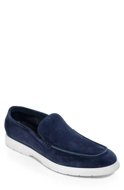 To Boot New York Men's Troye Suede Venetian Loafers In Navy Blue Suede