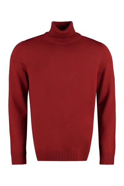 Drumohr Turtleneck Merino Wool Sweater In Red