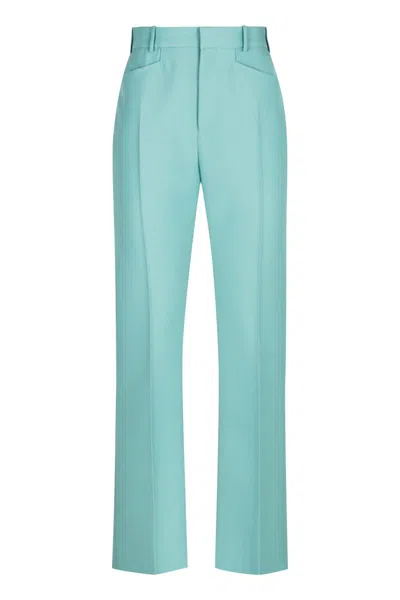Tom Ford Wool Blend Trousers In Blue